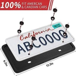 Single-piece American silicone license plate holder is foldable, highly flexible and does not damage the car paint.
