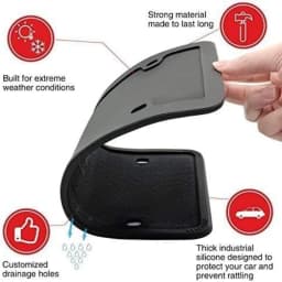 Single-piece American silicone license plate holder is foldable, highly flexible and does not damage the car paint.