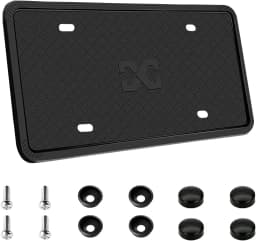 Single-piece American silicone license plate holder is foldable, highly flexible and does not damage the car paint.