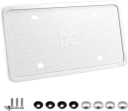 Single-piece American silicone license plate holder is foldable, highly flexible and does not damage the car paint.