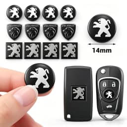 14mm/16mm Car Sticker Aluminium Auto Keys Decoration Decal Tire Valve For Peugeot 307 308 3008 207 208 407 4008 408 508 5008 301