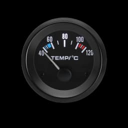 40-120 Celsius Car 52mm Water Temperature Gauge with Adaptor Joint Pipe Radiator 1/8NPT Sensor Racing Water Tank Level Indicator