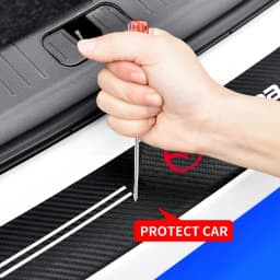 Carbon Fiber Car Trunk Rear Bumper Sticker Guard Plate Protector For Mazda 3 5 6 323 626 CX-3 CX-4 CX-5 CX-7 CX-9 CX30 RX8 MX5