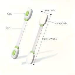 1pc Motorhome Plastic Safety Lock No Drilling Adhesive Fixation Drawer Door Lock Double Snap Refrigerator Door Lock RV Parts