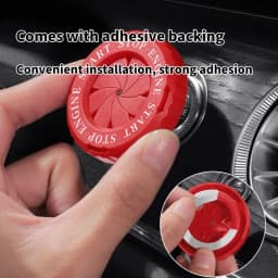 Universal Car Ignition Device Start Stop Button Cover Rotatable Decorative Engine Protector Motorcycle Key Cap Interior Sticker