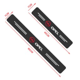 Car Door Threshold Scuff Plate Carbon Fiber Decals Stickers For Opel Corsa Astra Mokka Grandland X Insignia Zafira Vivaro Combo