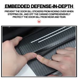 Car Door Threshold Scuff Plate Carbon Fiber Decals Stickers For Opel Corsa Astra Mokka Grandland X Insignia Zafira Vivaro Combo