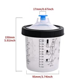 10/25/50Pcs Spray Gun Paint Mixing Cup H/O Quick Cup Spray Gun Tank 20.3oz/600ML Disposable Paint Cup
