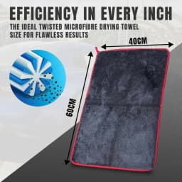 Ultra Absorbent Car Towel 500GSM Microfiber Drying Towel - Ultra Absorbent Thickened Technology with Twist Ring Design