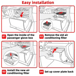 PINMOAP 880292-SDA-407 Automotive Air Conditioning Filter For Honda Accord Civic Crosstour Cr-V Odyssey Passport Pilot Ridgeline