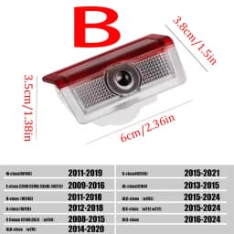 2Pcs Led Car Door Welcome Light Logo Projector For Mercedes Benz W177 W213 W246 GLB GLC GLA GLS GLE1 W212 W205 AMG ML W176 W166