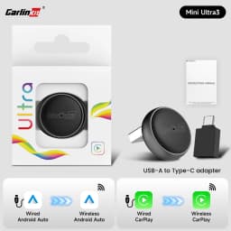 CarlinKit Mini Ultra 3 Wireless CarPlay Android auto Adapter for Car infotainment Upgrade BT 5.4GHz Wifi 5.8GHz OTA Compact