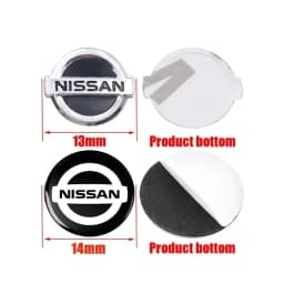 13/14mm Car Key Badge Emblem Replacement Car Key Stickers Fit For Nissan Magnite Qashqai Ariya X-Trail/Rogue Kicks Versa Sentra