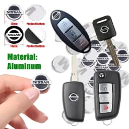 13/14mm Car Key Badge Emblem Replacement Car Key Stickers Fit For Nissan Magnite Qashqai Ariya X-Trail/Rogue Kicks Versa Sentra