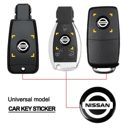 13/14mm Car Key Badge Emblem Replacement Car Key Stickers Fit For Nissan Magnite Qashqai Ariya X-Trail/Rogue Kicks Versa Sentra