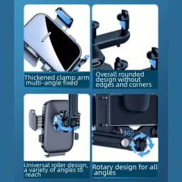 Universal Anti-Shaking Car Phone Holder Clip Type Rearview Mirror Mount for Special Navigation - Car Bracket Support