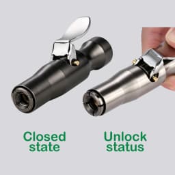 Self-Locking Tire Air Chuck Four Teeth Lock on Tire Chuck Open Flow or Closed Flow Applicable Tire Pressure Gauge Air Compressor