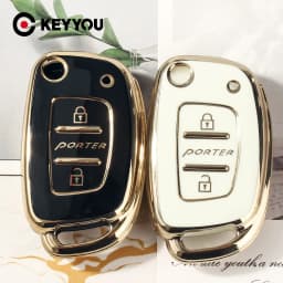 KEYYOU For Hyundai Porter 2 3 Buttons High Quality TPU Car Key Case Cover Keychain Accessories Flip Folding Key Control Holder