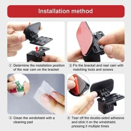 1/4Pcs Universal Rearview Camera Mounting Bracket Dashboard Back Up Mirror Support Backup Cam Mount Reverse Holder