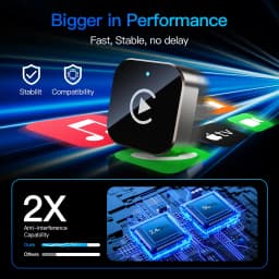 2-in-1 Wireless CarPlay & Android Auto Adapter, Universal Fit for Most Cars, Wireless Connection, Plug & Play IOS/Android
