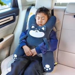 Prevent Leaning Head Back Seat Sleeping Comfort During Long Distance Travel Kids Car Neck Pillow with Seat Belt Safety Sleep Aid