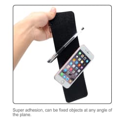 Non-Slip Mat Holder PU Leather Texture Gel Magic Car Interior Car Dashboard Sticky Pad Anti-slip Mat For Phone Black For GPS