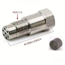 Universal Filtered Rear Oxygen Sensor Gasket Adapter M18x1.5 Stainless Steel Catalytic Converter