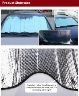 Car Front and Rear Sun Visors Car Windshield Summer Sun Protection Heat Insulation Window Sunshade Car Interior Sun Visor