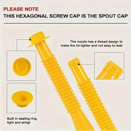 Gas Can Spout Replacement 7.8Inch Nozzle for 2 5 10Gallon Containers Improved Usability Fuel Transfer Spout Adapter Accessories