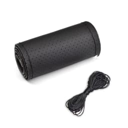 DIY Car Steering Wheel Cover Fiber Leather with Needle Braid on Steering Wheel SkidProof Car Styling Interior Accessorie