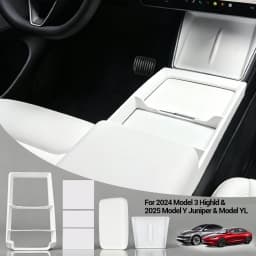 1/4Set For Tesla Model 3 Y YL Highland Juniper Armrest Pad Anti-fouling Case Center Organizer Console Box Cover Car Accessories