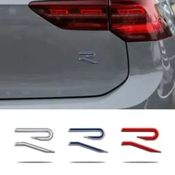New R Emblem Car Metal Body Tail Trunk Sticker Accessories For Volkswagen VW GTI Rline Polo Golf MK8 Touareg Passat Magotan CC