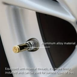 4PCS Circular Car Tire Valve Covers Retro Bullet Shaped Valve Cover Leak Proof Universal For All Cars SUV Bicycle Motorcycle