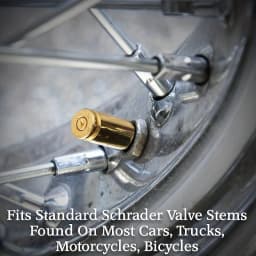 4PCS Circular Car Tire Valve Covers Retro Bullet Shaped Valve Cover Leak Proof Universal For All Cars SUV Bicycle Motorcycle