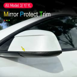 for Tesla Model 3 Y YL Juniper Highland 2026 2025-2021 Rearview Mirror Cover Protector Mirror Edge Trim Strip Travel Accessories