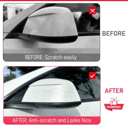 for Tesla Model 3 Y YL Juniper Highland 2026 2025-2021 Rearview Mirror Cover Protector Mirror Edge Trim Strip Travel Accessories