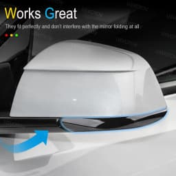 for Tesla Model 3 Y YL Juniper Highland 2026 2025-2021 Rearview Mirror Cover Protector Mirror Edge Trim Strip Travel Accessories