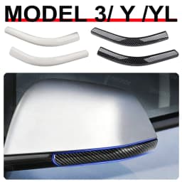 for Tesla Model 3 Y YL Juniper Highland 2026 2025-2021 Rearview Mirror Cover Protector Mirror Edge Trim Strip Travel Accessories