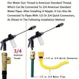 High-Pressure Car Washing Water Gun, External Cleaning Of RV, Foam Kettle Cleaning, Garden Water Hose Nozzle, Garden Shower