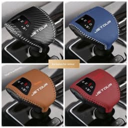 Fit Gearbox Stick Shift Collars Handle Protector Salon Gear Lever Cover Shifter Knob Leather Case For JETOUR X70 X90 PLUS X50