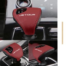 Fit Gearbox Stick Shift Collars Handle Protector Salon Gear Lever Cover Shifter Knob Leather Case For JETOUR X70 X90 PLUS X50