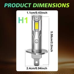 2Pcs H1 LED Headlight Bulb Mini 6000W 5800000LM CSP for Car Headlamp Fanless Light Auto Diode Fog Lamps 12V 6000K Automobile
