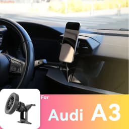 Custom Fit for Audi A3 8Y 2021-2023 2024 2025 2026 Magnetic Phone Mount Airflow Cooling Car Phone Holder 360° Swivel Holder Base