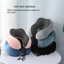Massage U Shaped Memory Foam Neck Pillow Ergonomic Cervical Support Soft Travel Pillow for Airplane Car Road Trip Rest
