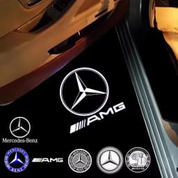 2Pc LED Car Door Laser Projector Lights Welcome Lamp For Mercedes Benz A C E GLC GLA GLE W205 W212 W213 X253 W166 X156 Accessory