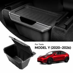 Rear Seat Storage Box For Tesla Model Y 2021-2024 2025 2026 Juniper Center Console Organizer Backseat Trash Can Garbage Bag Tray