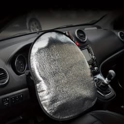 Car Steering Wheel Sun Shade Double Thick Sun Protection Foldable Anti-uv Sunscreen Car Supplies Car Steering Wheel Cover Silver