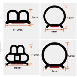 Car Rubber Door Sealing Car Door Hood Trunk Seal Strip 5/10/20meters Universal Noise Insulate Car Door Seal Strip Rubber Sealing