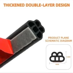 Car Rubber Door Sealing Car Door Hood Trunk Seal Strip 5/10/20meters Universal Noise Insulate Car Door Seal Strip Rubber Sealing