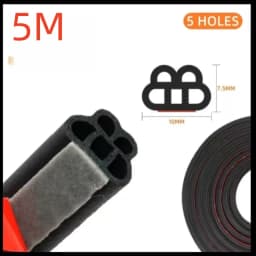 Car Rubber Door Sealing Car Door Hood Trunk Seal Strip 5/10/20meters Universal Noise Insulate Car Door Seal Strip Rubber Sealing